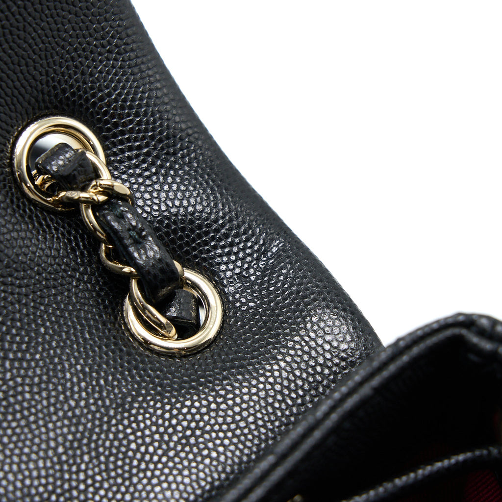 Chanel 23p Mini Flap Backpack Caviar Black L (Microchip)