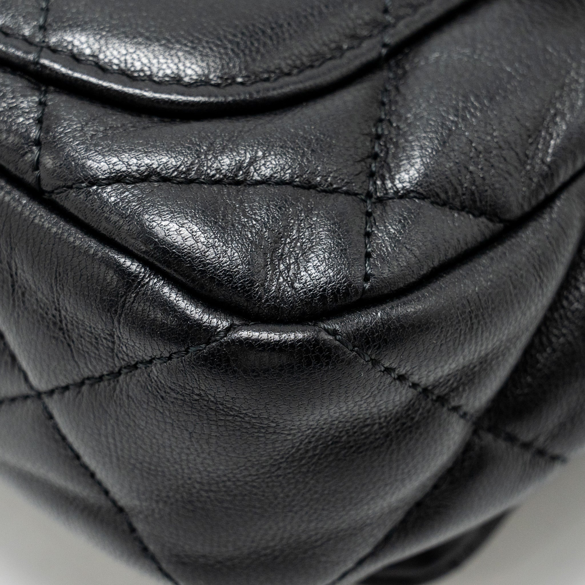 Chanel 19 Quilted Waist Belt Bag Shiny Goatskin Black
