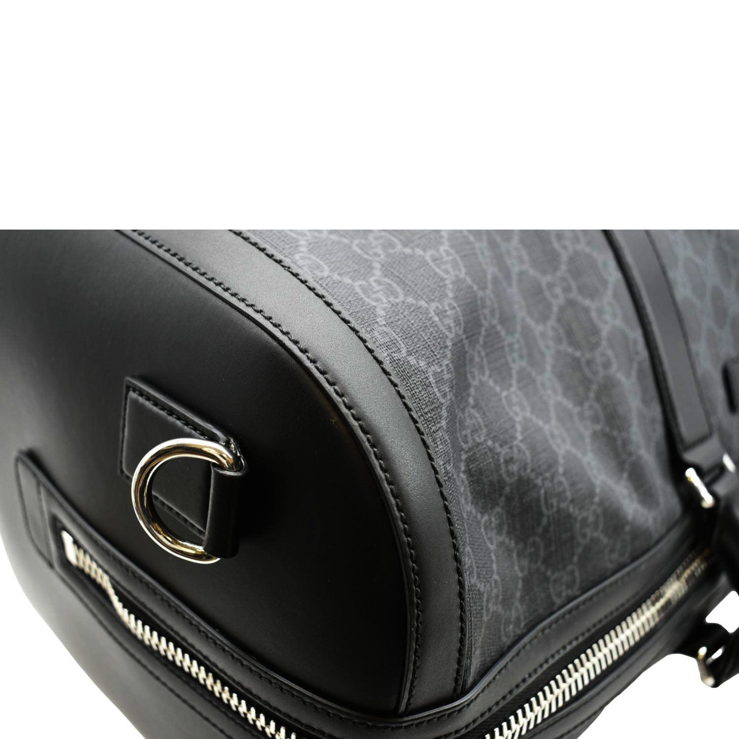 GUCCI Large Carry-On Soft GG Supreme Canvas  Duffle Bag Black 478323