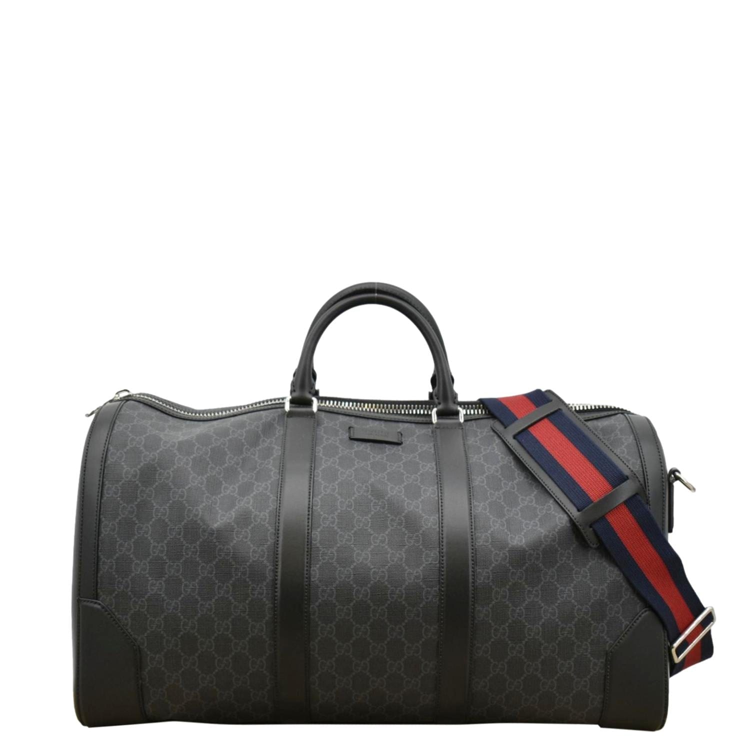 GUCCI Large Carry-On Soft GG Supreme Canvas  Duffle Bag Black 478323