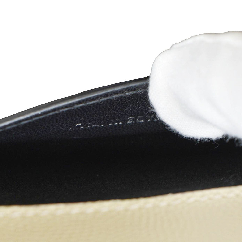 YVES SAINT LAURENT Kate Leather Chain Clutch Crossbody Bag Cream