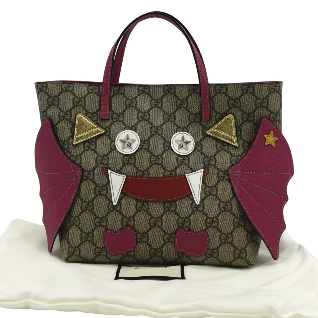 GUCCI Kids Bat  Canvas Tote Bag Pink 525522