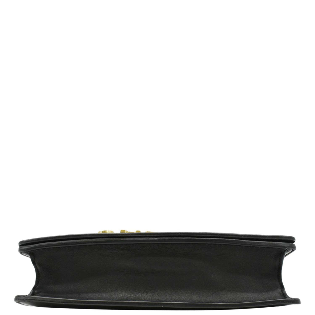 CHRISTIAN DIOR J'Adior Medium Leather Flap Chain Shoulder Bag Black