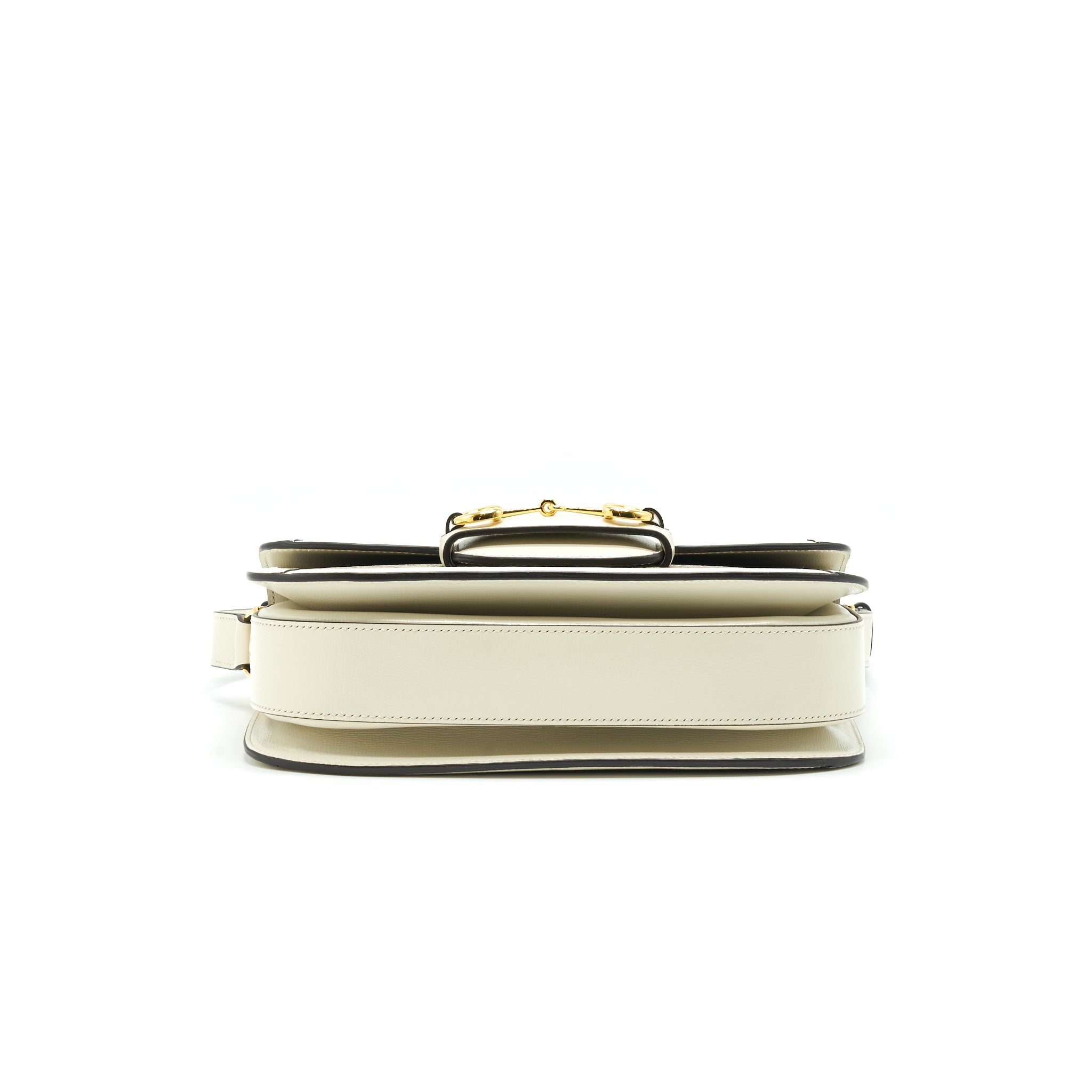 Gucci Horsebit 1955 Small Shoulder Bag White Leather