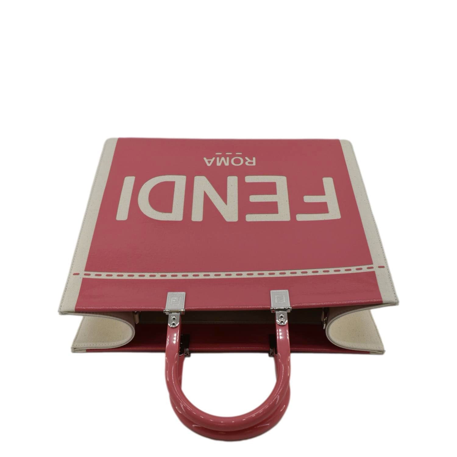 FENDI Sunshine Medium Leather Crossbody Tote Bag Light Pink