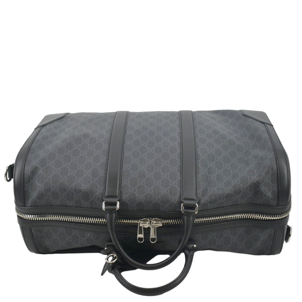 GUCCI Carry-on GG Supreme Canvas Duffle Bag Black 478323
