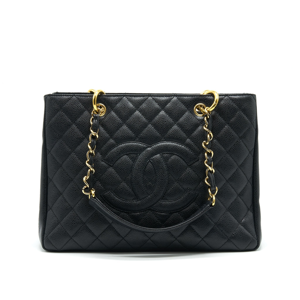 CHANEL CAVIAR GRAND SHOPPING TOTE GST BLACK