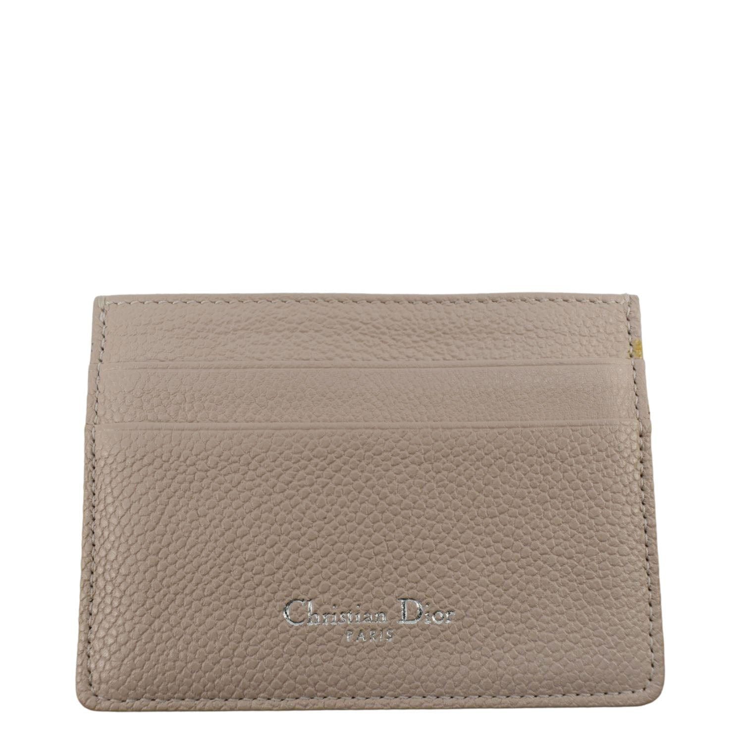 CHRISTIAN DIOR Diorama Cannage Leather  Holder Light Beige
