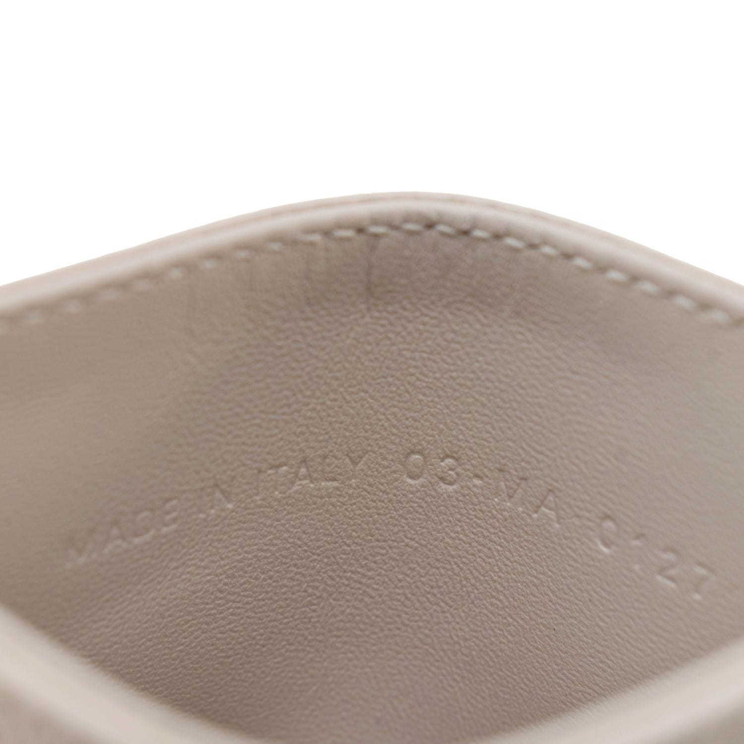 CHRISTIAN DIOR Diorama Cannage Leather  Holder Light Beige