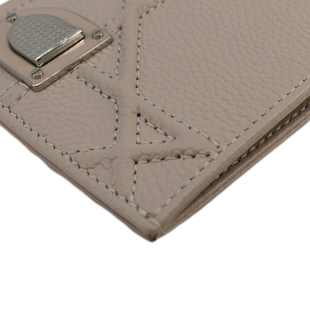 CHRISTIAN DIOR Diorama Cannage Leather  Holder Light Beige