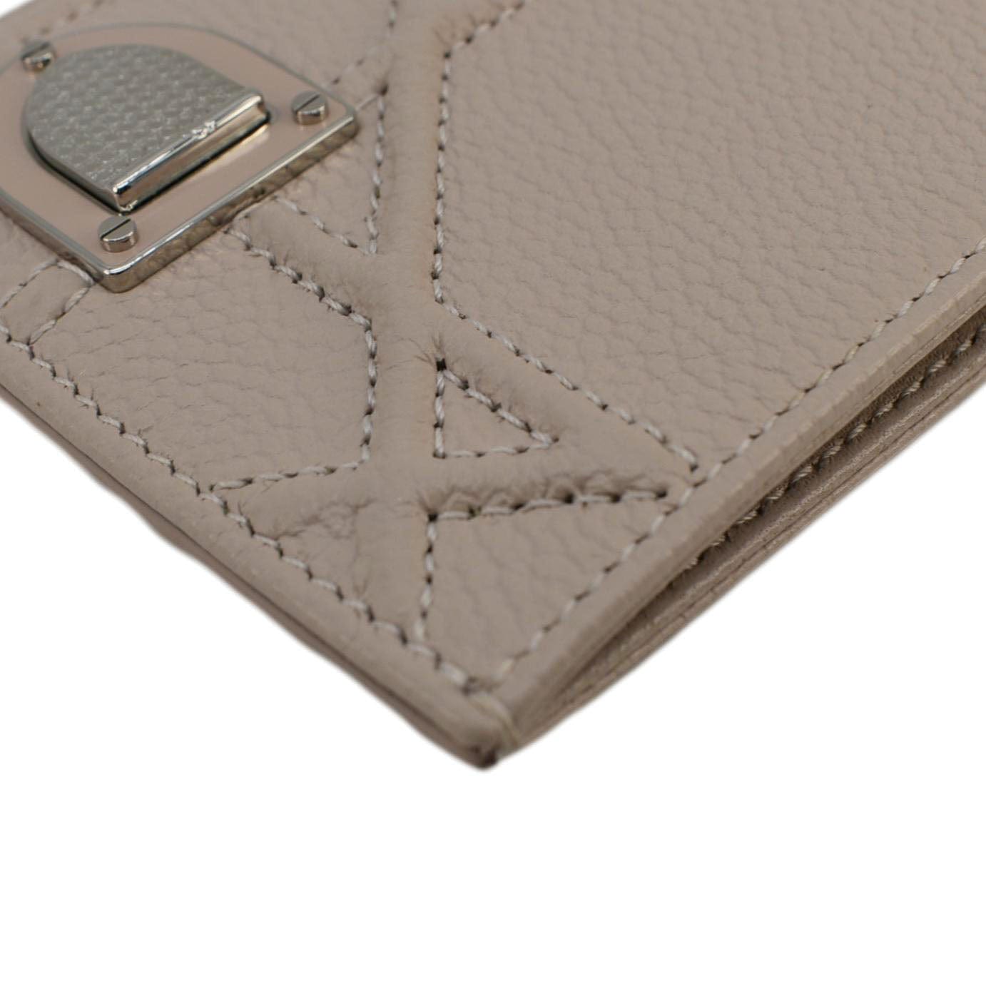 CHRISTIAN DIOR Diorama Cannage Leather  Holder Light Beige