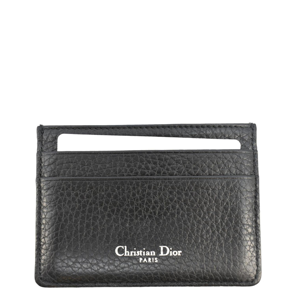 CHRISTIAN DIOR Diorama Cannage Leather  Holder Black
