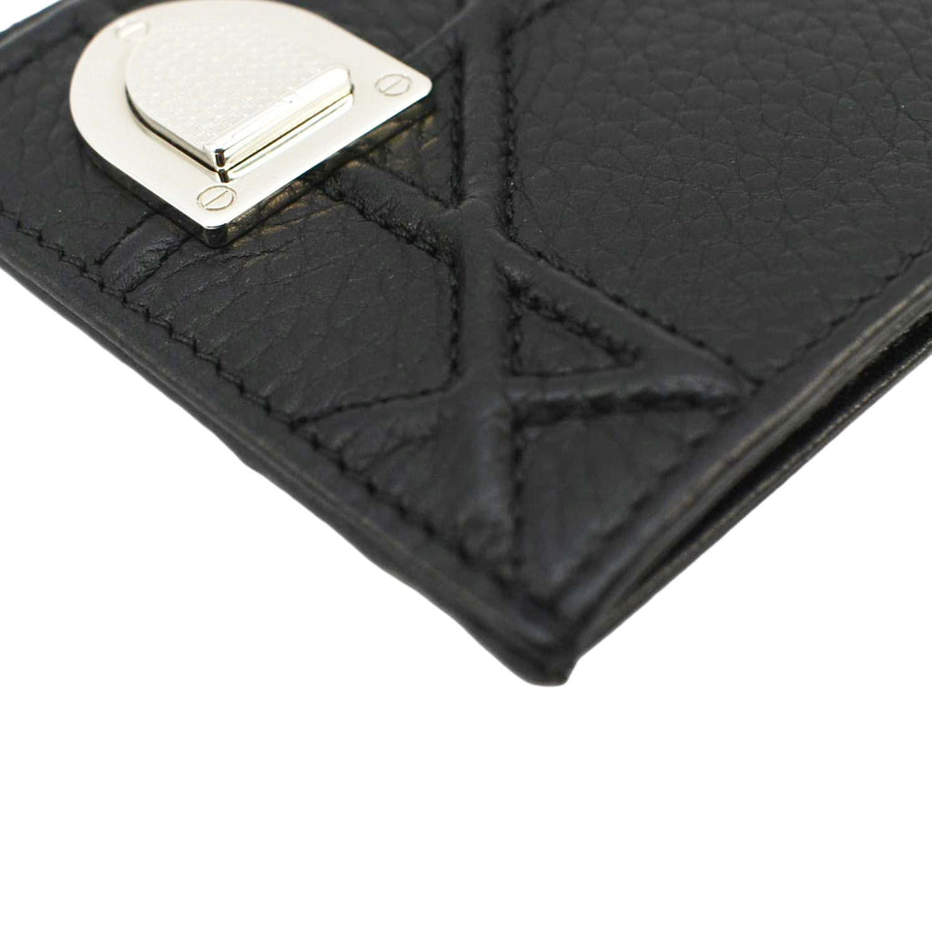 CHRISTIAN DIOR Diorama Cannage Leather  Holder Black