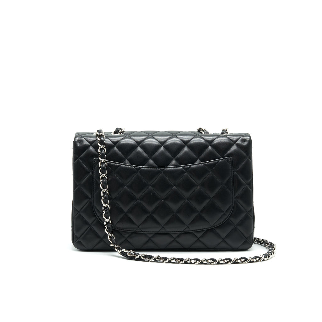 Chanel Single Flap jumbo Bag Lambskin Black