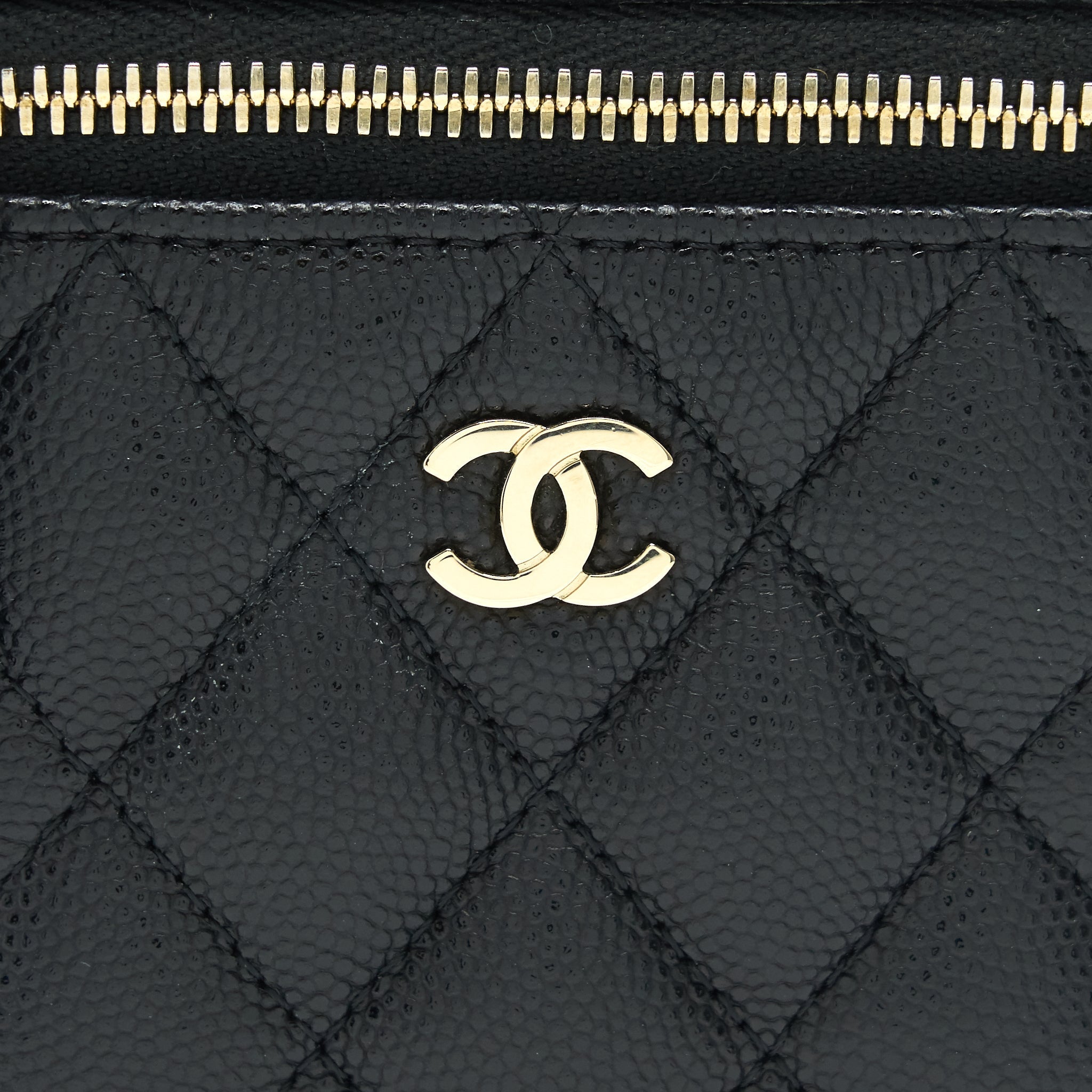 Chanel Long Vanity on Chain Caviar Black L