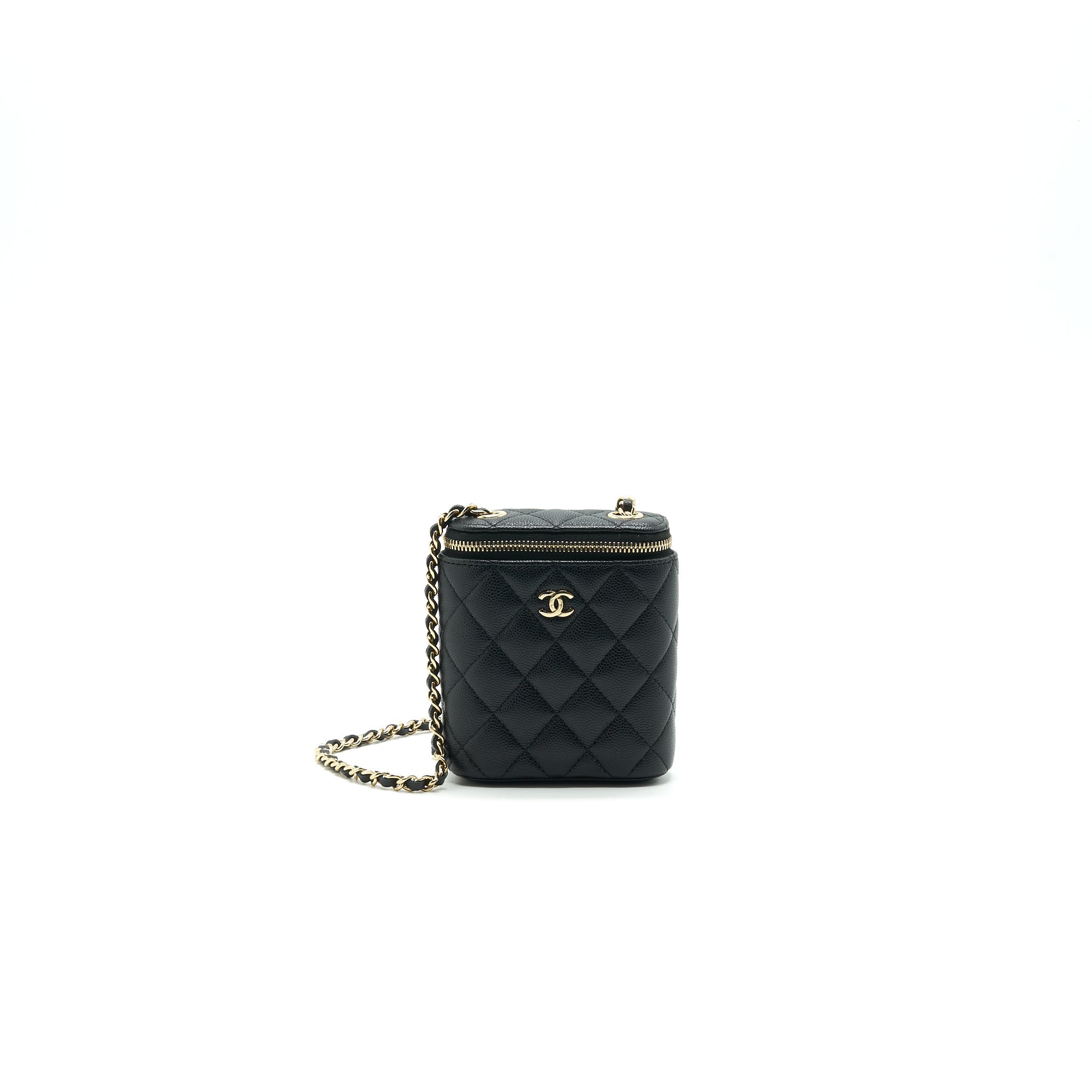 Chanel Long Vanity on Chain Caviar Black L