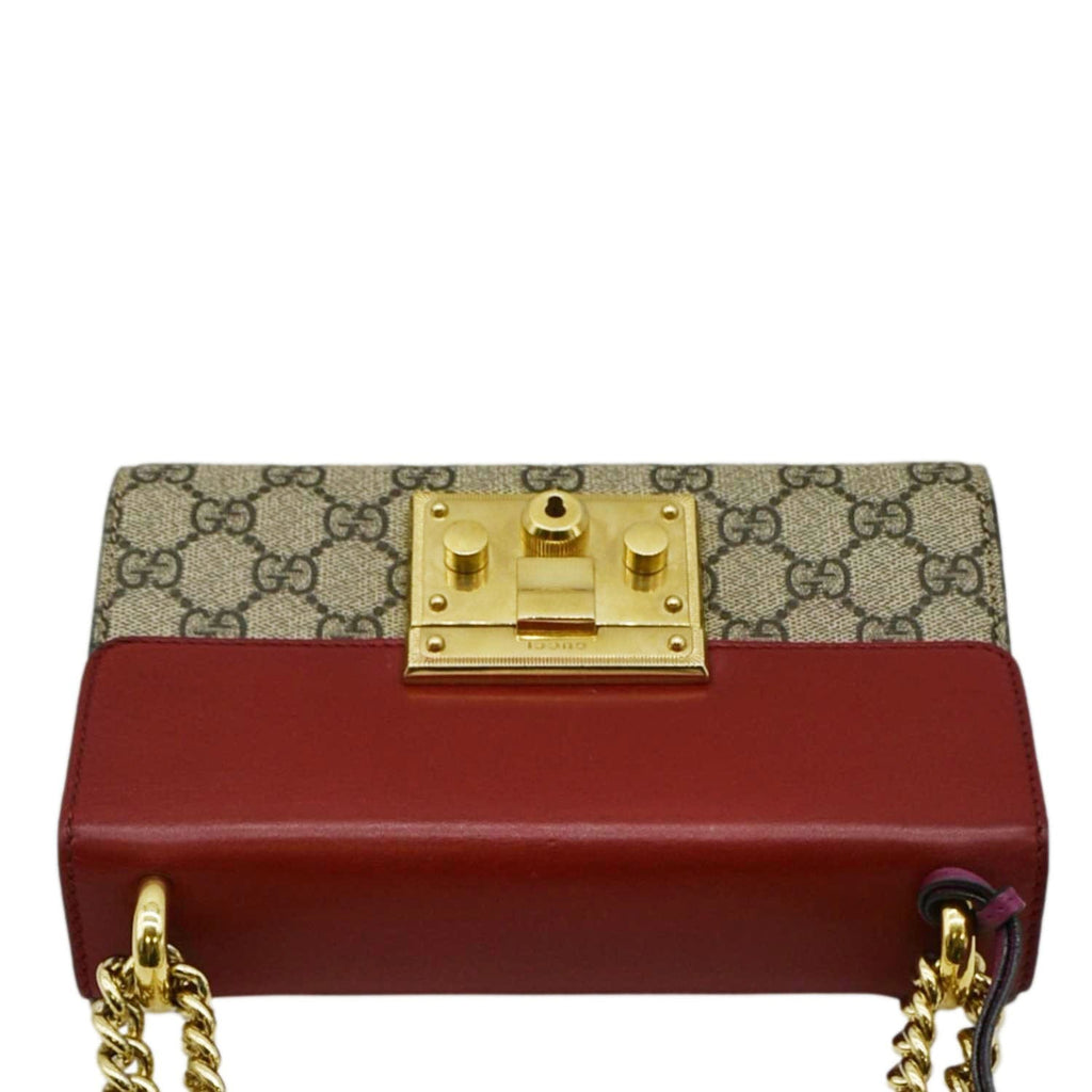 GUCCI Padlock Small GG Supreme Canvas Shoulder Bag Multicolor 409487