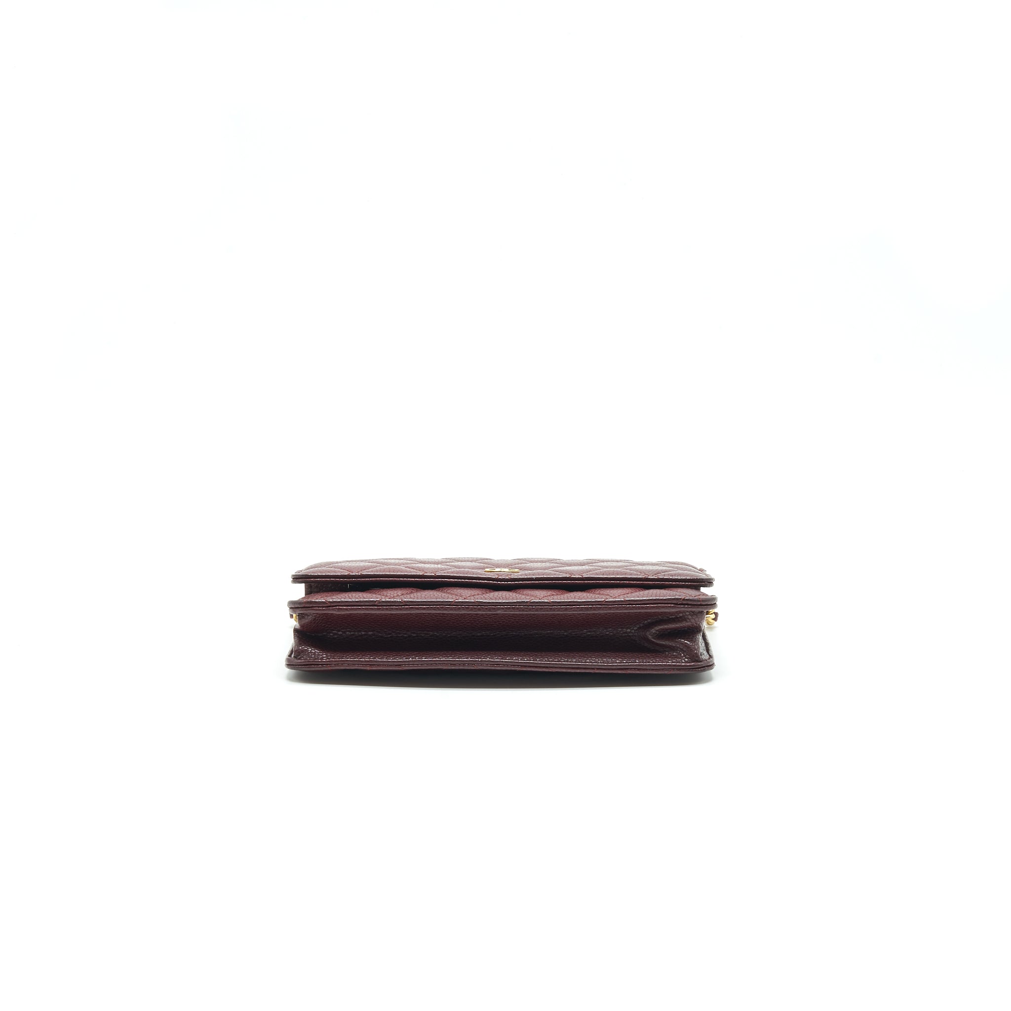 Chanel Burgundy Wallet on Chain Caviar