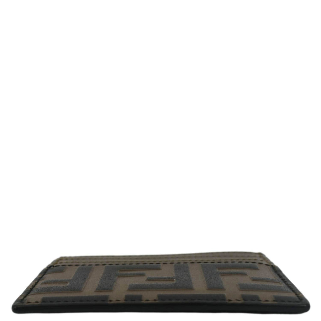 Fendi Quilted FF Leather  Holder Brown