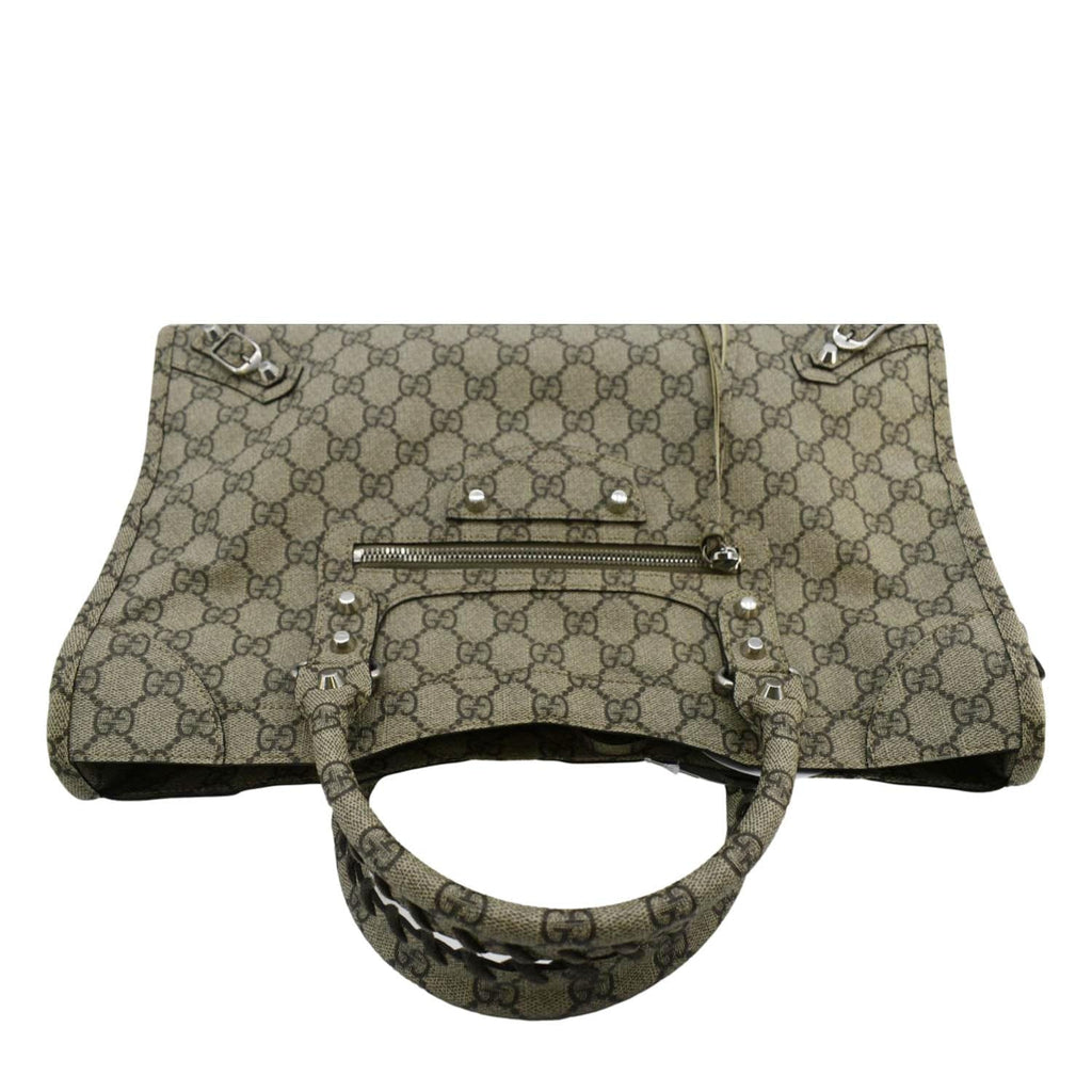 GUCCI X BALENCIAGA The Hacker Project Neo GG Supreme Tote Bag Beige 681695