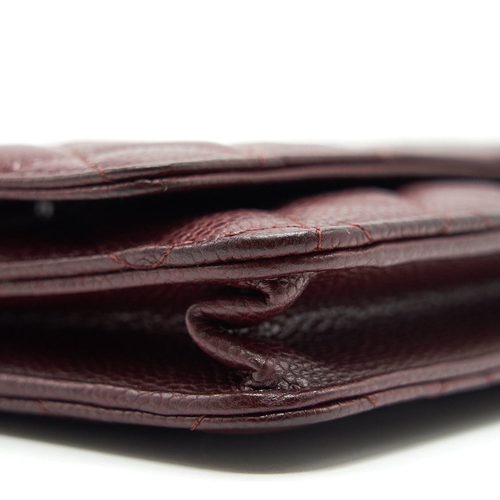 Chanel Burgundy Wallet on Chain Caviar