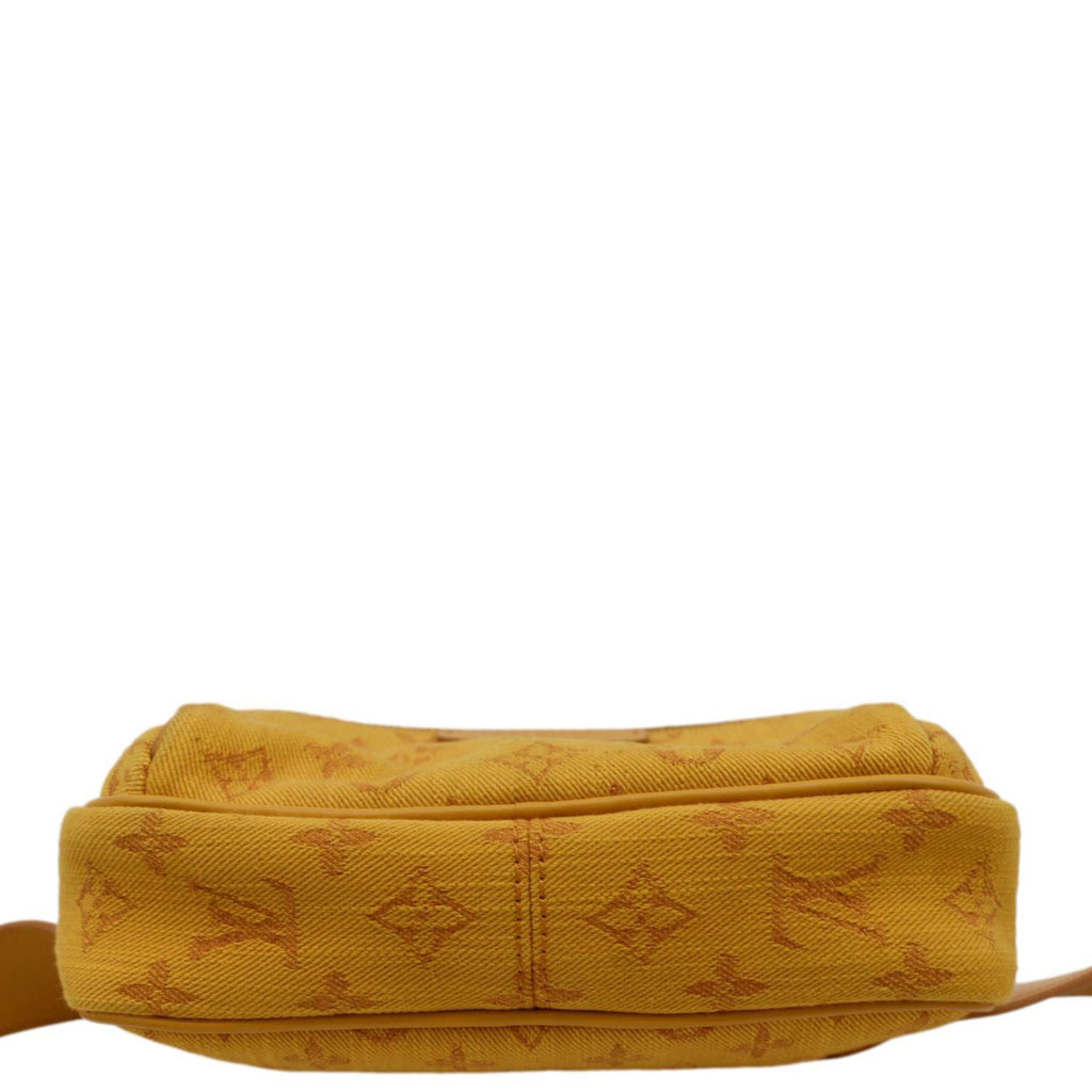LOUIS VUITTON Outdoor Messenger Monogram Denim Belt Bag Orange