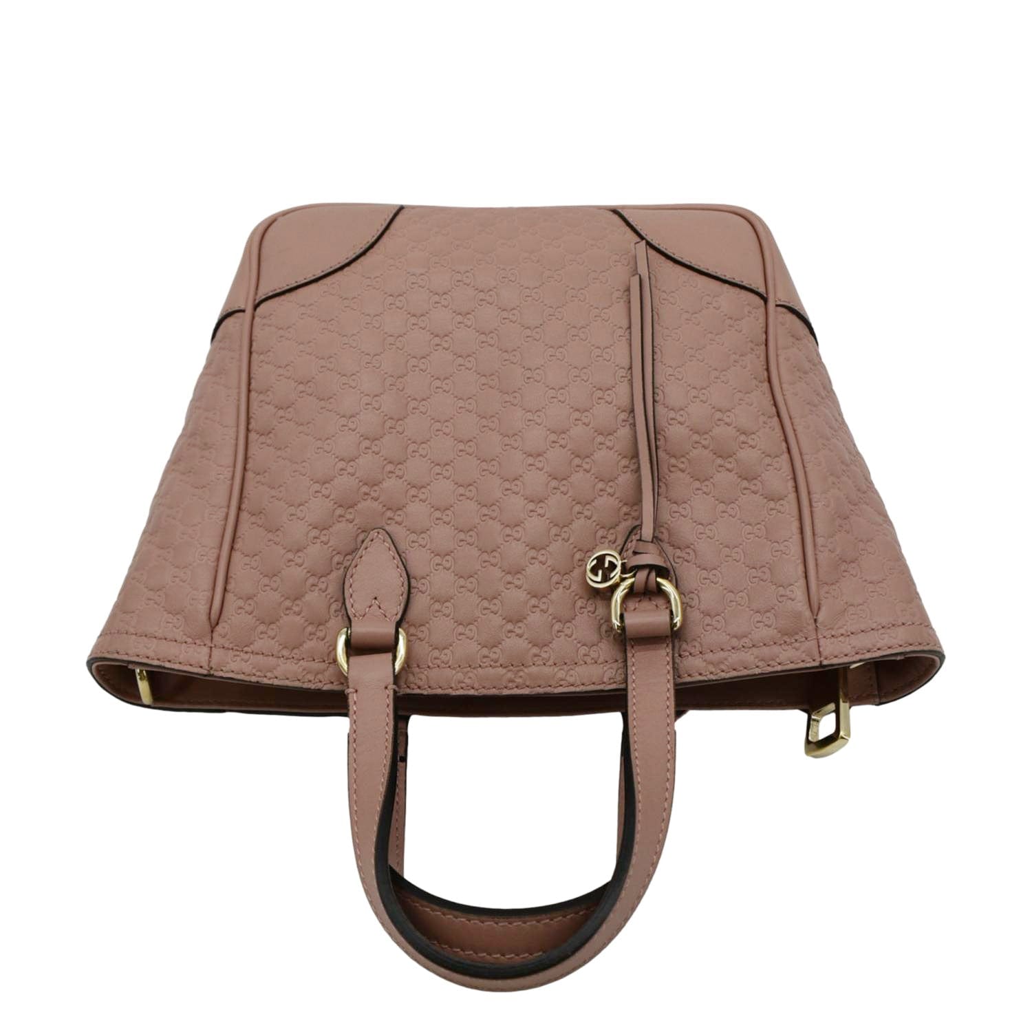 GUCCI Small Bree Microguccissima Leather Tote Crossbody Bag Pink 449241