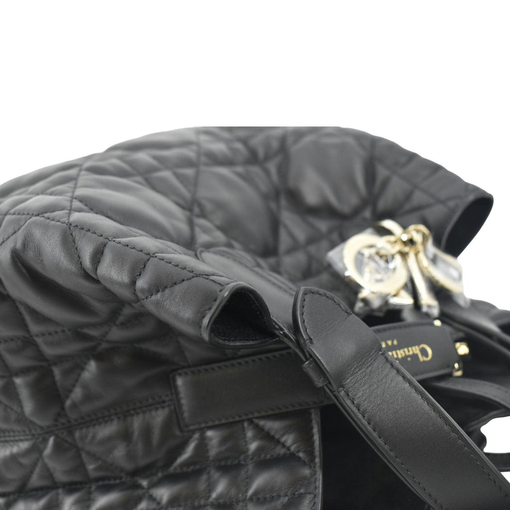 CHRISTIAN DIOR Medium Toujours Leather Shoulder Bag Black