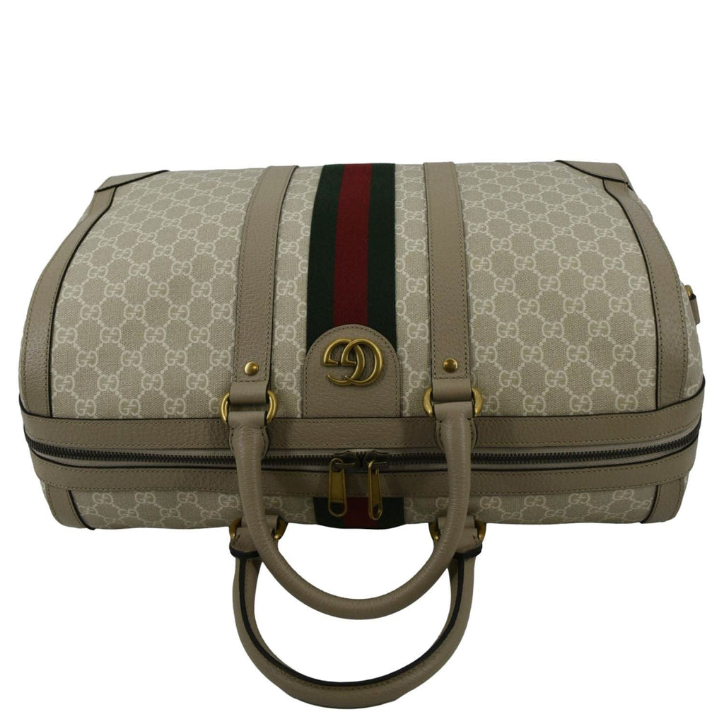 GUCCI Ophidia GG Supreme Canvas Duffle Bag Beige 681295
