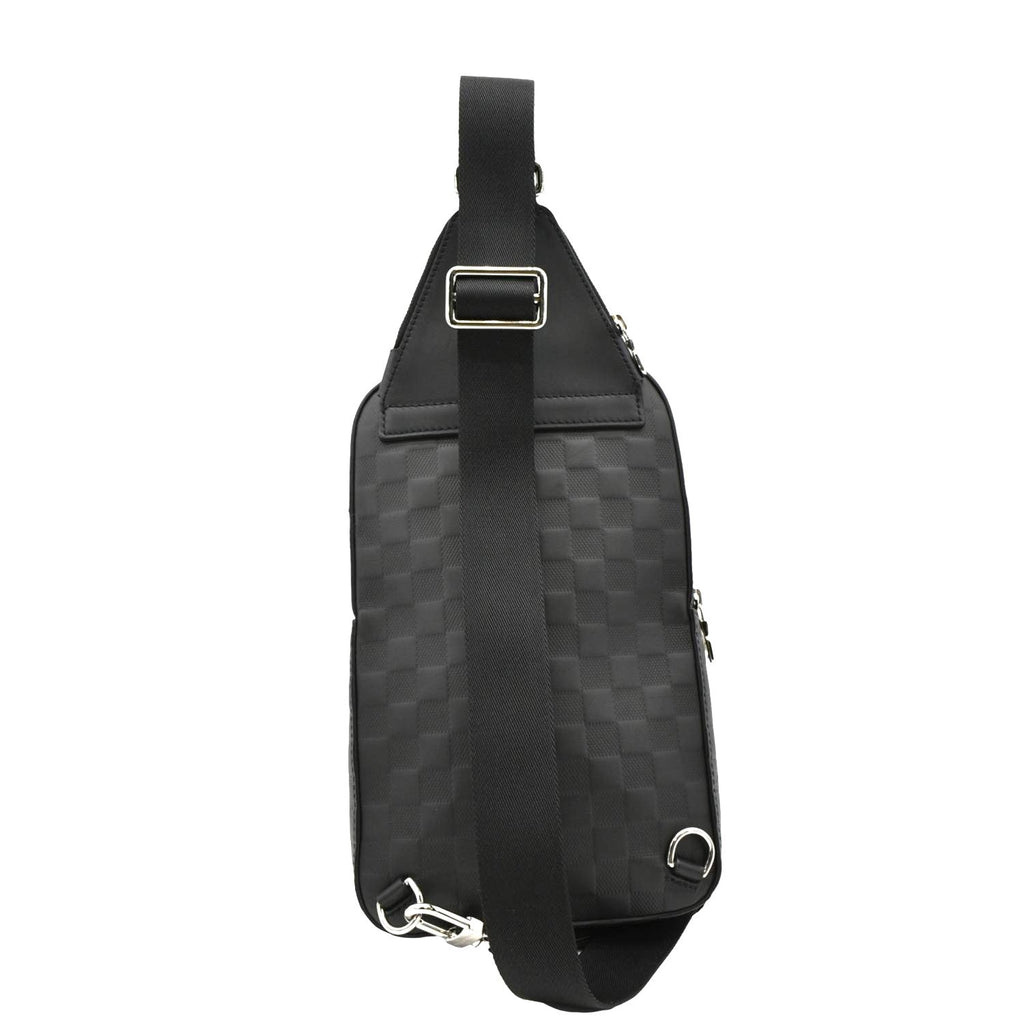 LOUIS VUITTON Avenue Sling Damier Infini Leather Backpack Bag Black