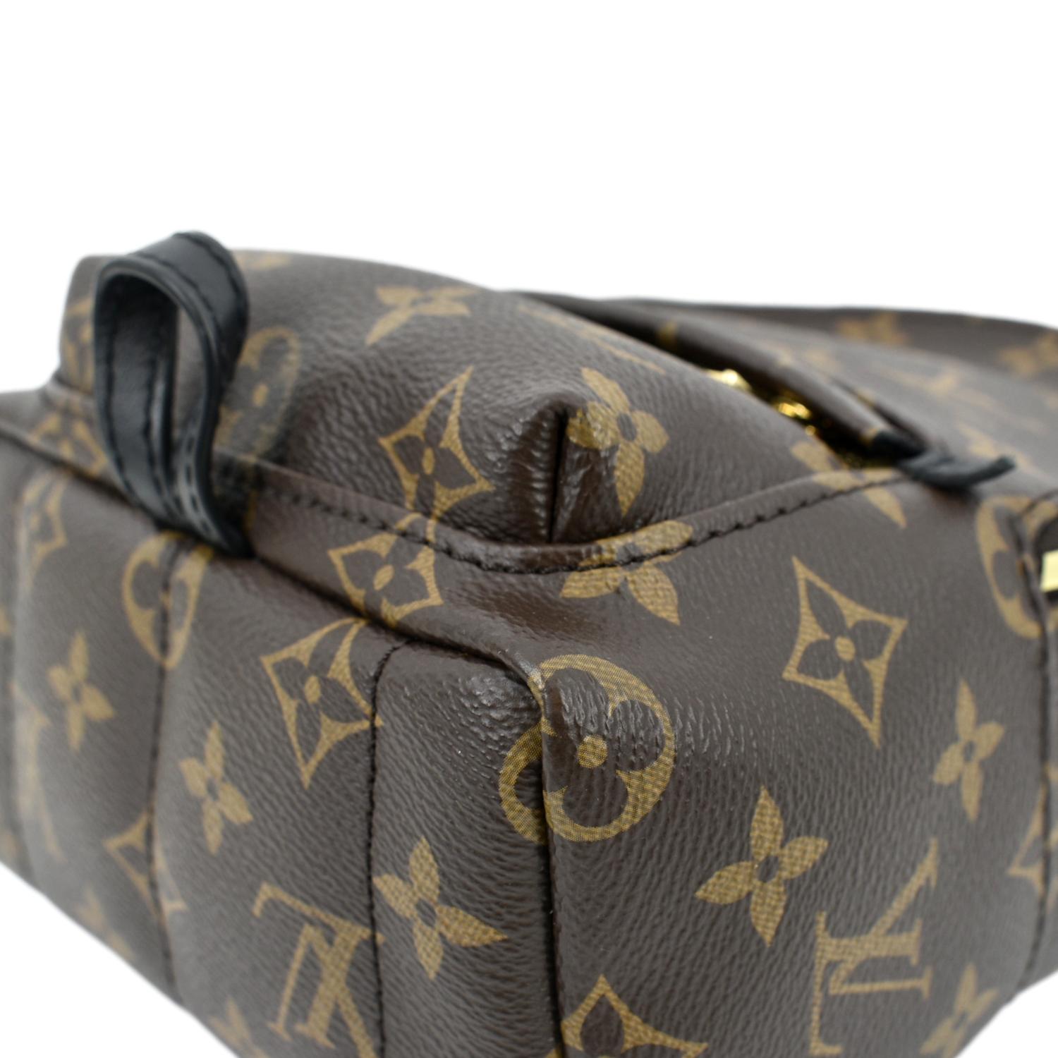 LOUIS VUITTON Palm Springs Mini Monogram Canvas Backpack Brown