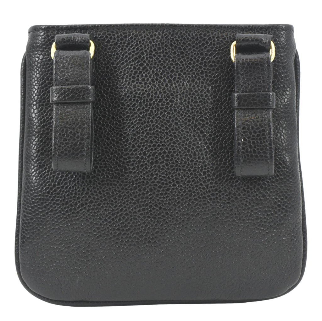 CHANEL Vintage Timeless Caviar Leather Belt Bag Black