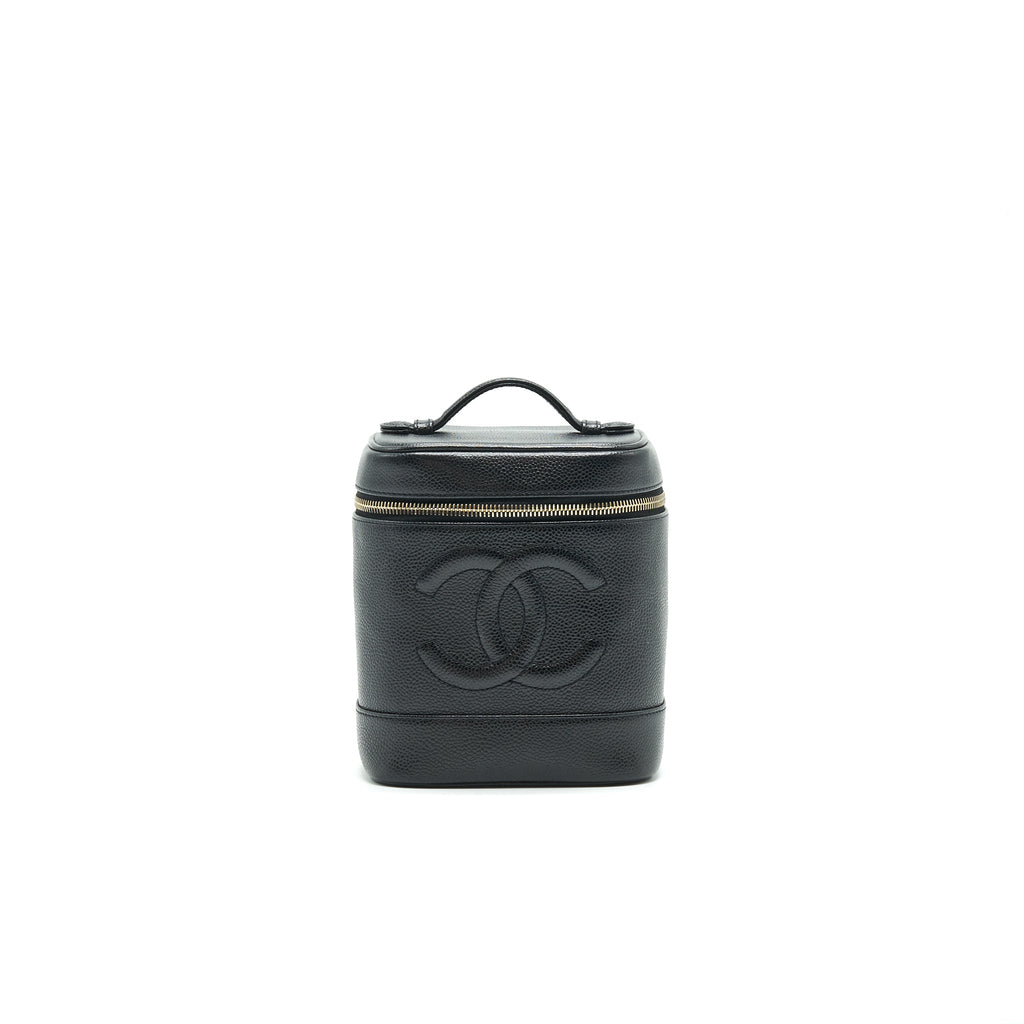Chanel Vintage Vanity Case Caviar Black