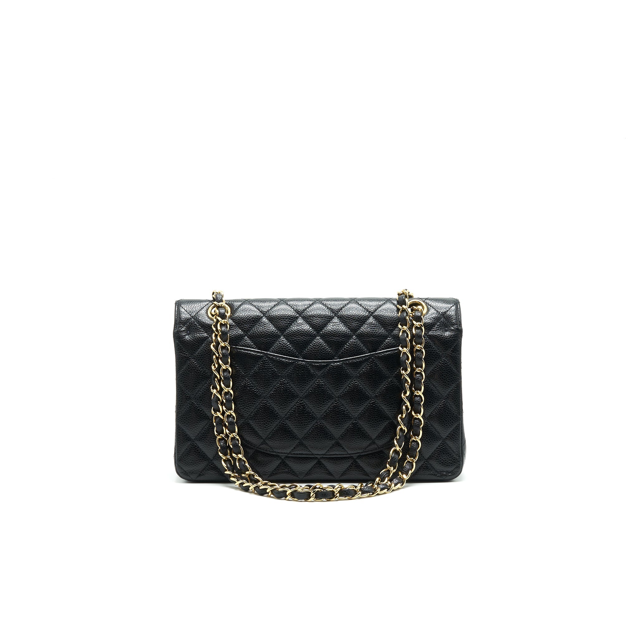 Chanel Medium Classic Double Flap Bag Caviar Black  Serial16