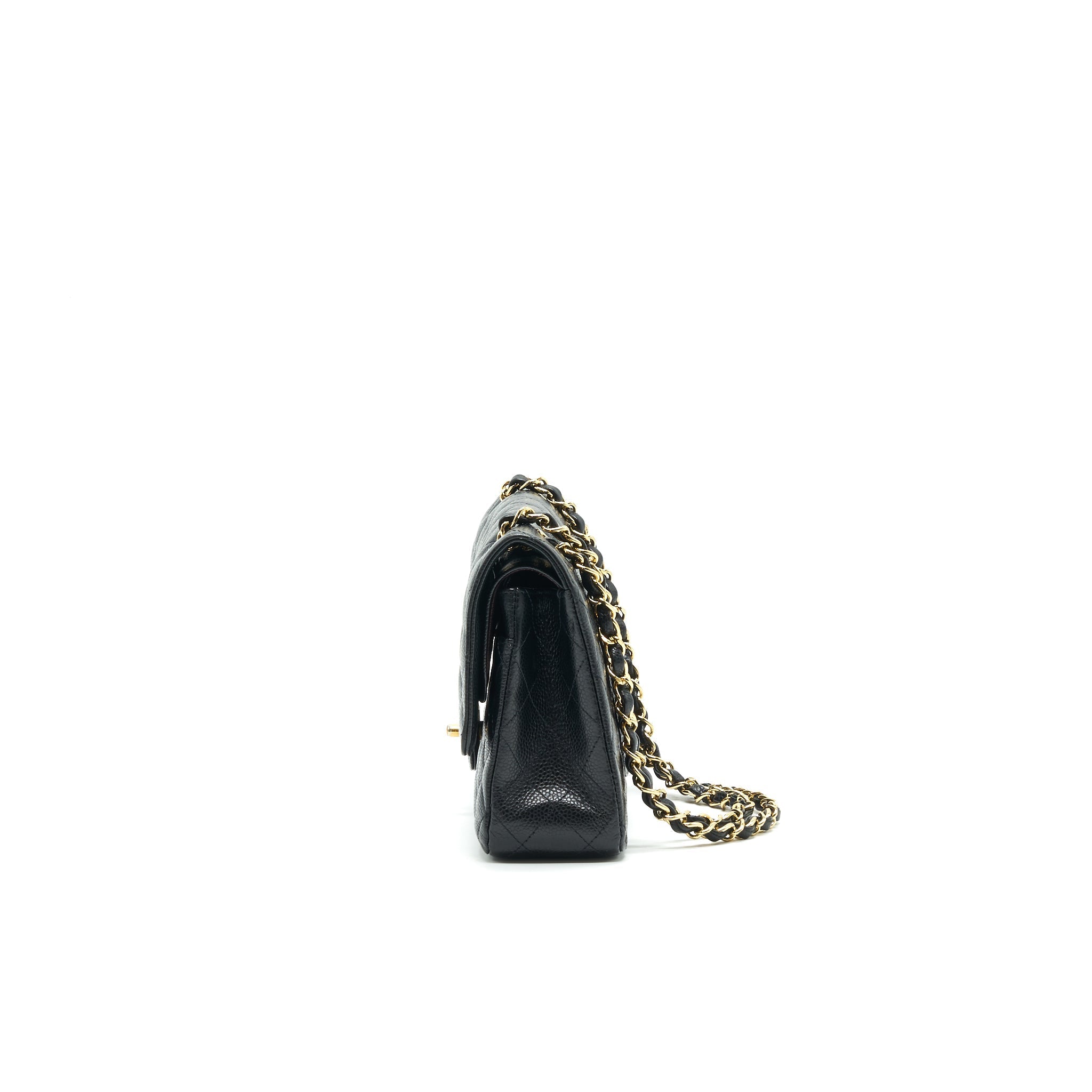 Chanel Medium Classic Double Flap Bag Caviar Black  Serial16