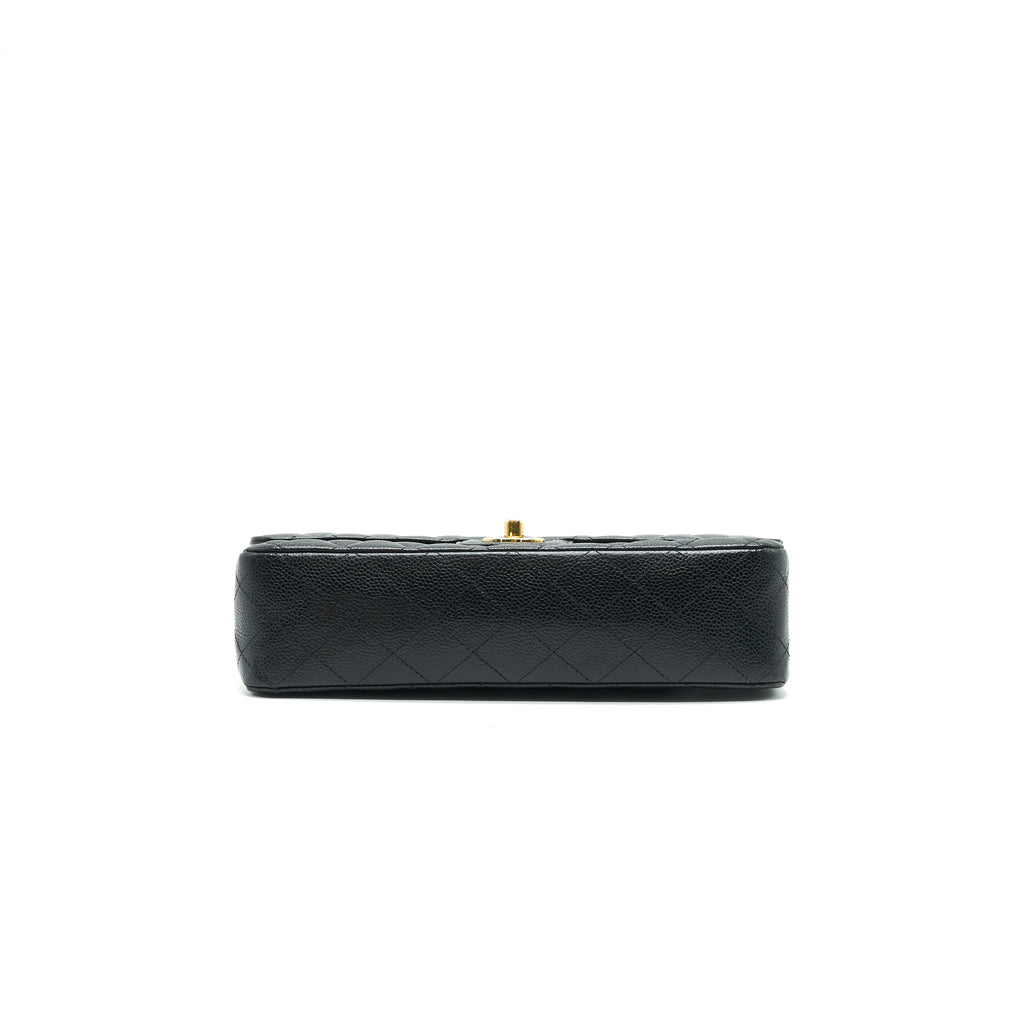 Chanel Medium Classic Double Flap Bag Caviar Black  Serial16
