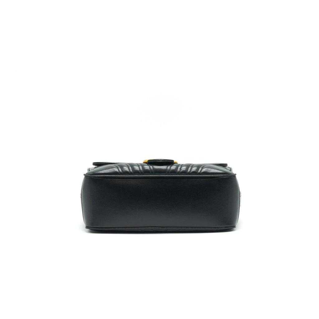 GUCCI GG MARMONT MATELASS� SHOULDER BAG BLACK