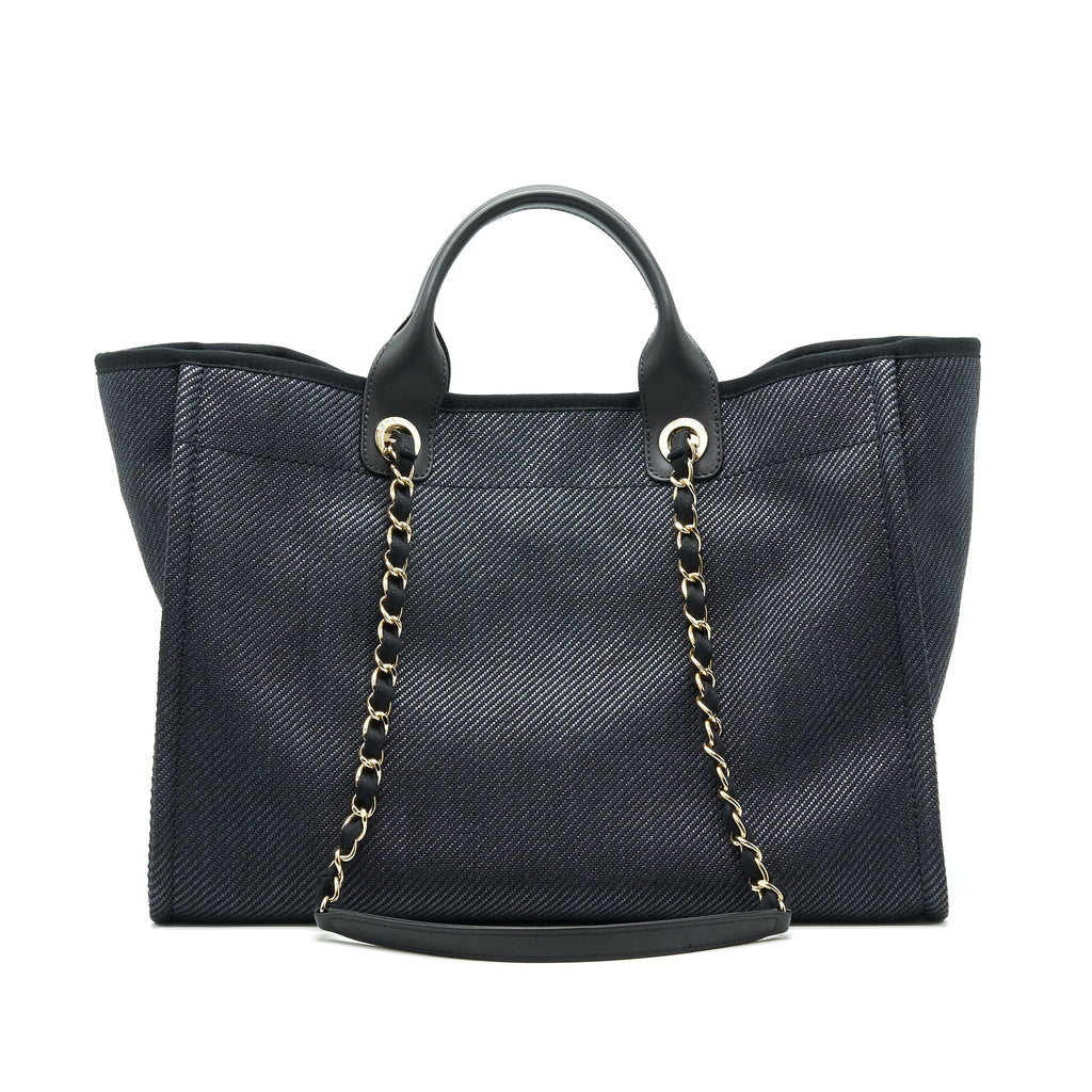 CHANEL MEDIUM DEAUVILLE TOTE IN BLACK