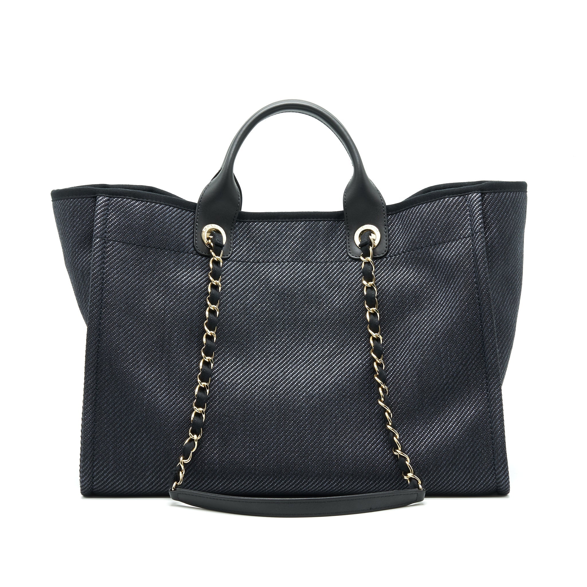 CHANEL MEDIUM DEAUVILLE TOTE IN BLACK
