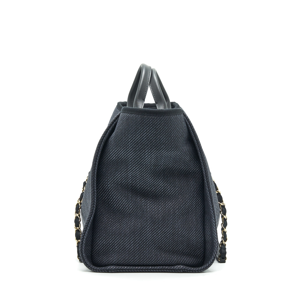CHANEL MEDIUM DEAUVILLE TOTE IN BLACK