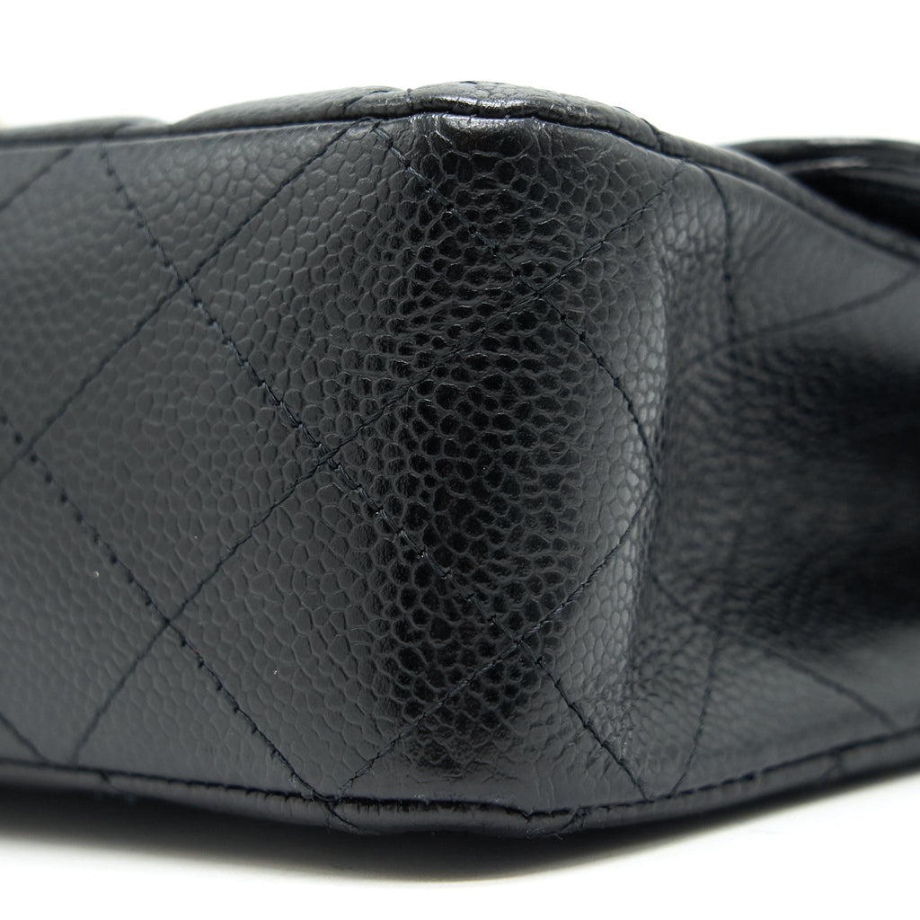 Chanel Medium Classic Double Flap Bag Caviar Black  Serial16