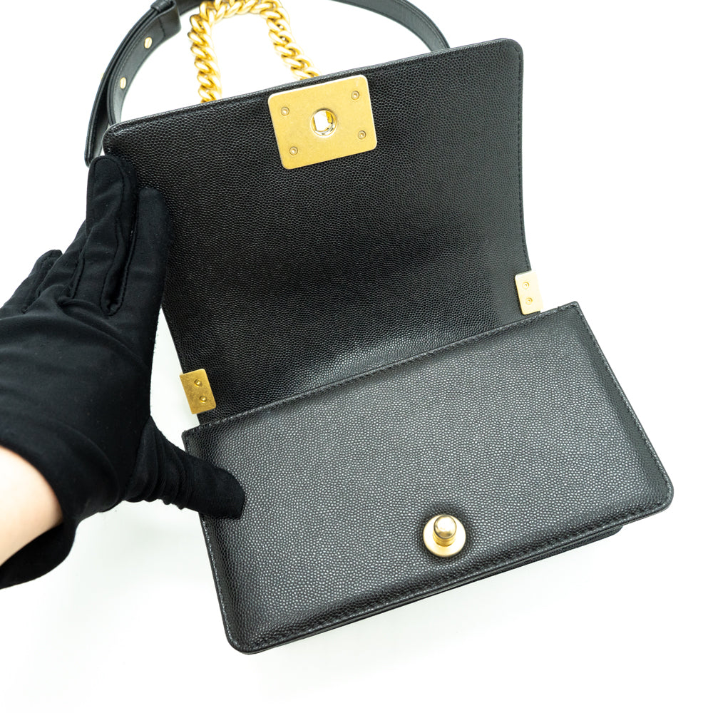 Chanel Small Leboy Cavier Black