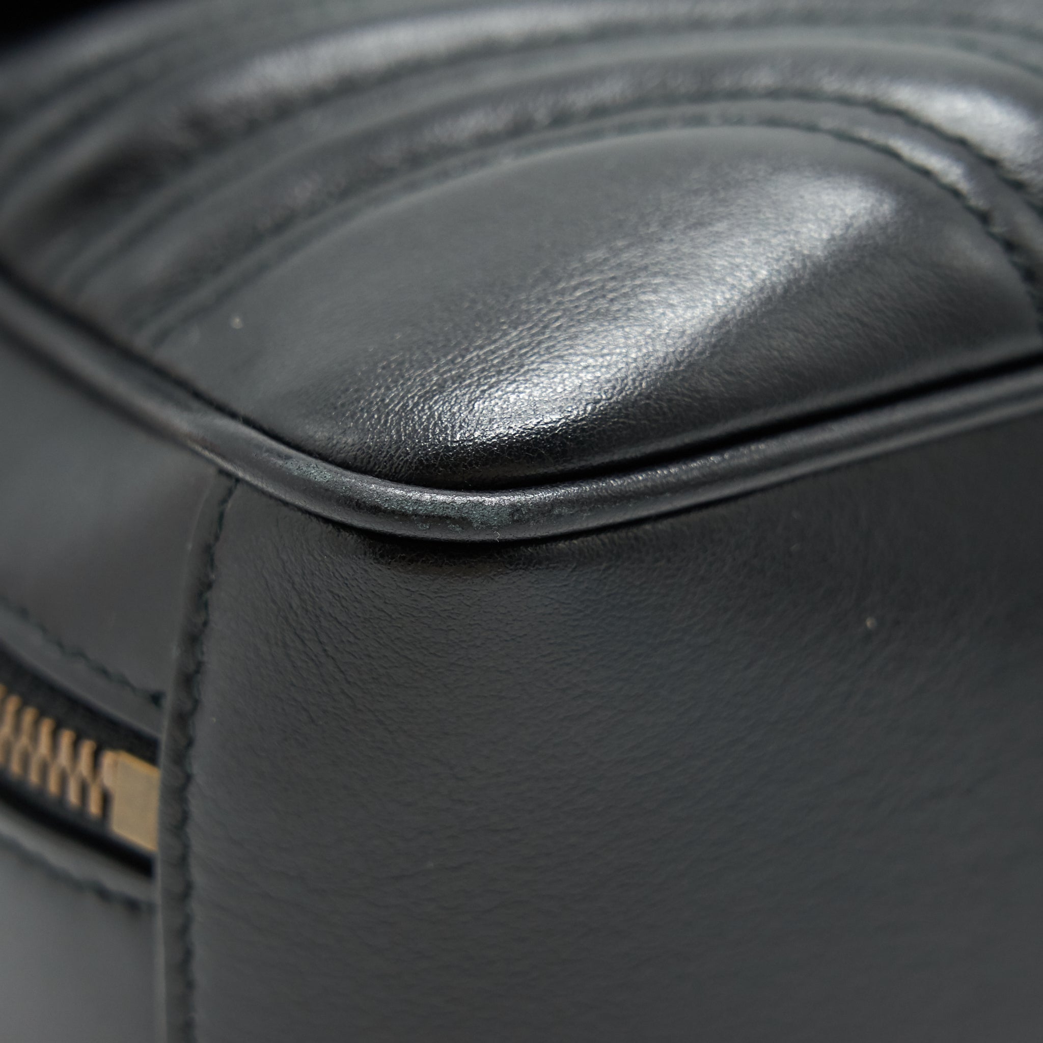GUCCI GG MARMONT MATELASS� SHOULDER BAG BLACK