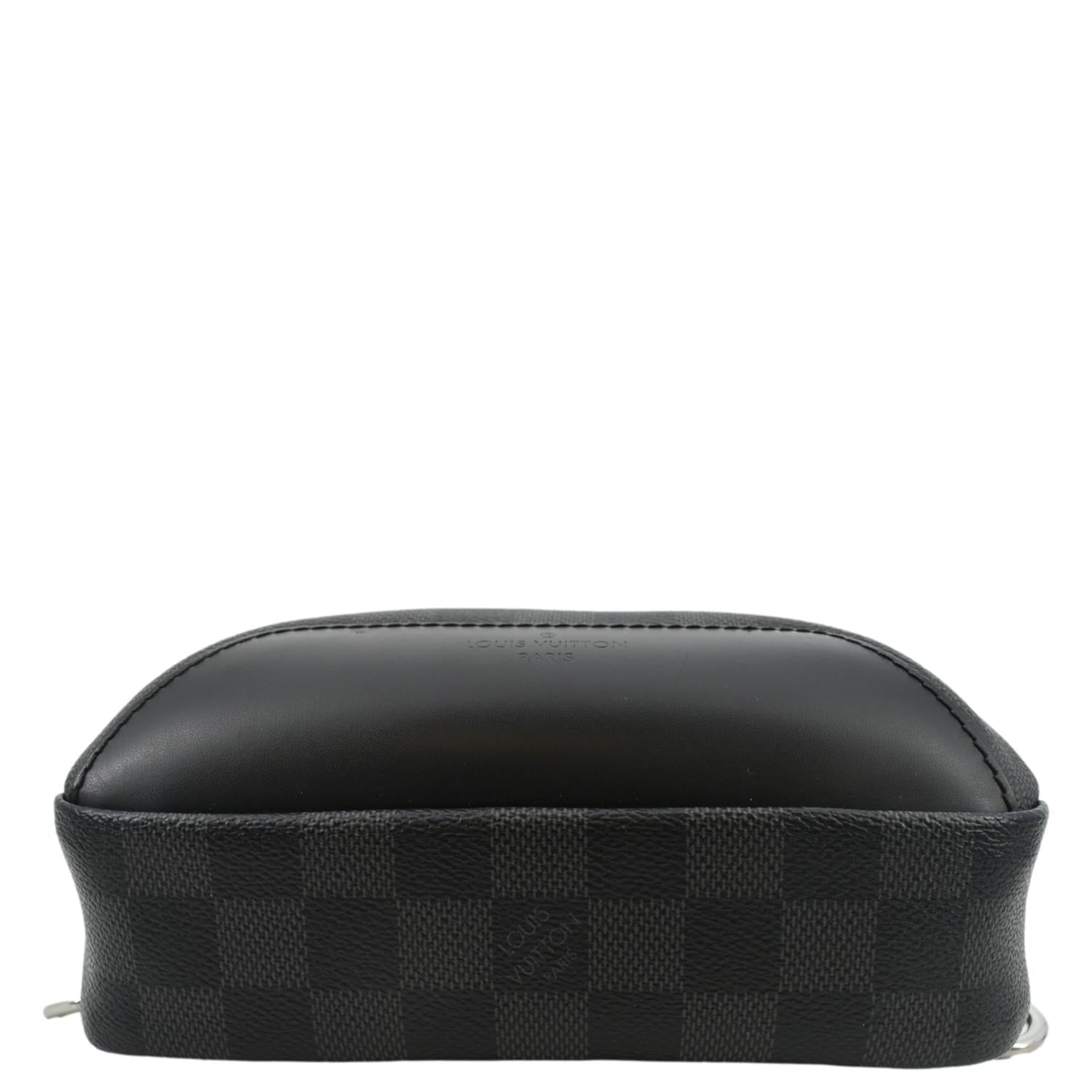 LOUIS VUITTON Avenue Sling Damier Graphite Backpack Bag Black