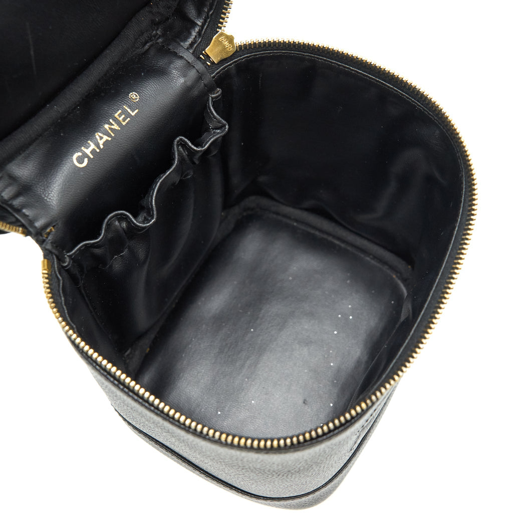 Chanel Vintage Vanity Case Caviar Black