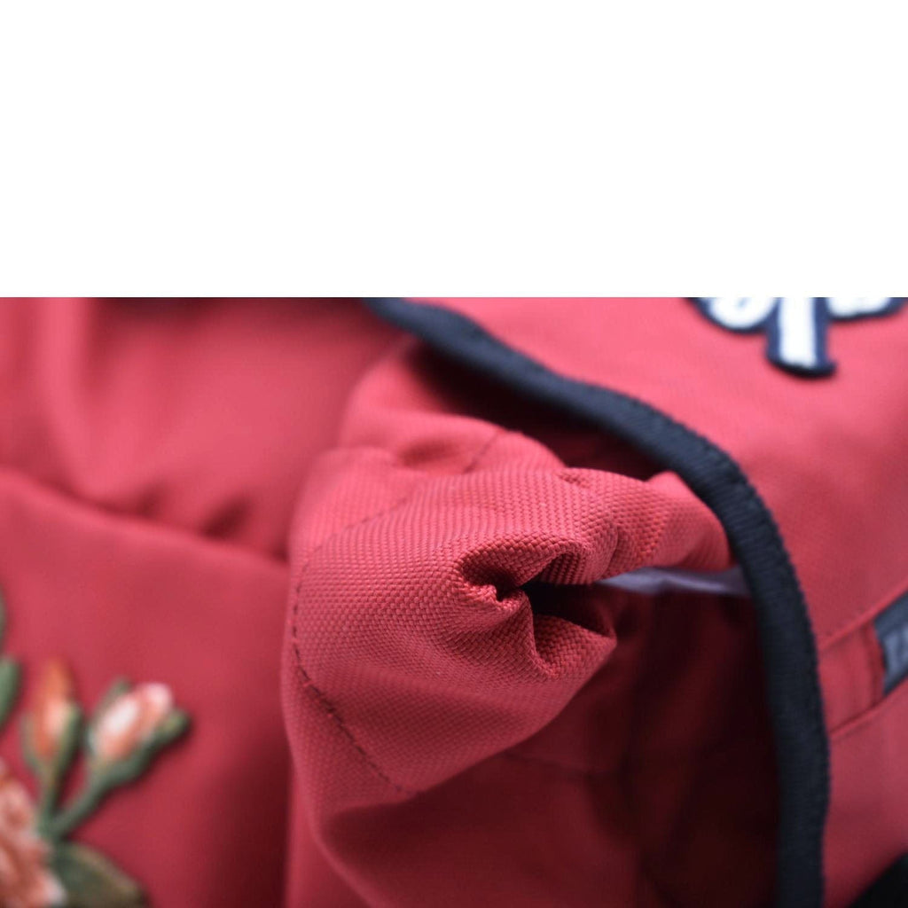 GUCCI Techno Embroidered Canvas Web Backpack Bag Red  450982