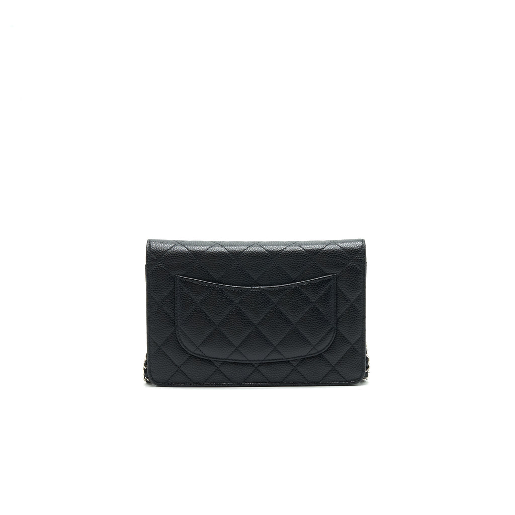 Chanel Caviar Wallet on Chain Black