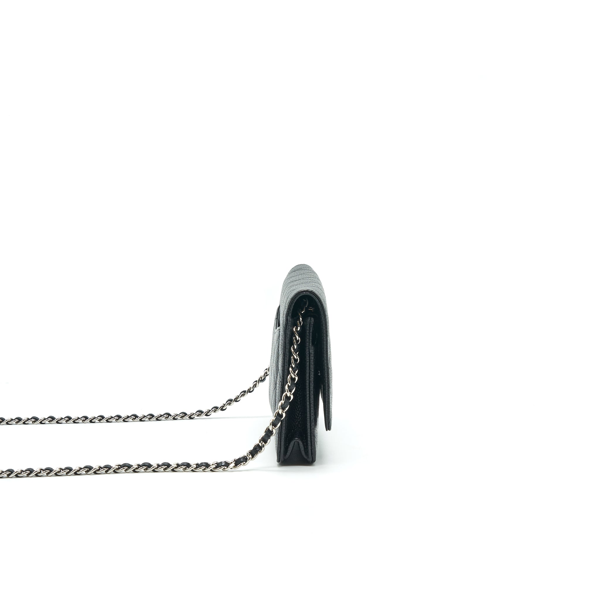 Chanel Caviar Wallet on Chain Black