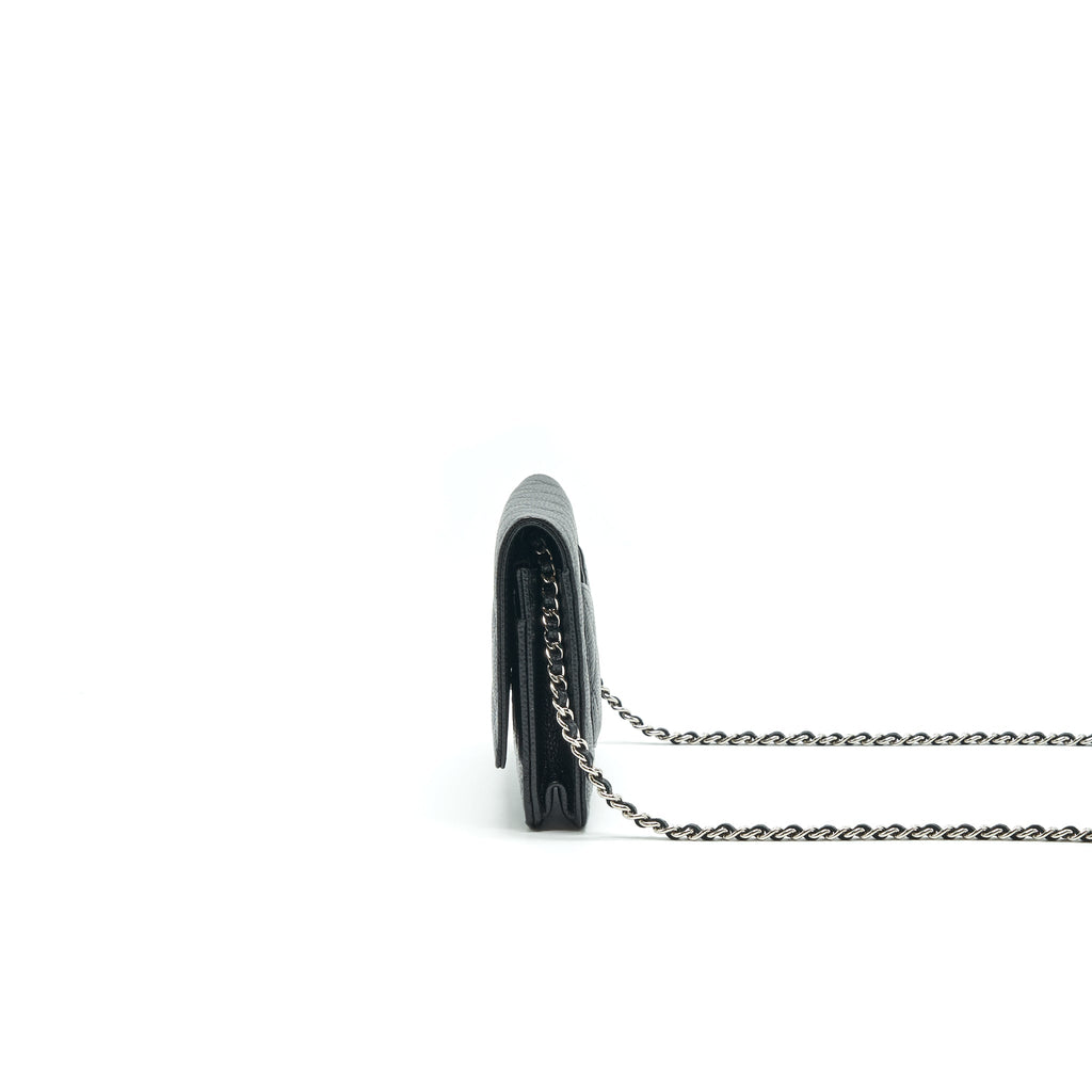 Chanel Caviar Wallet on Chain Black