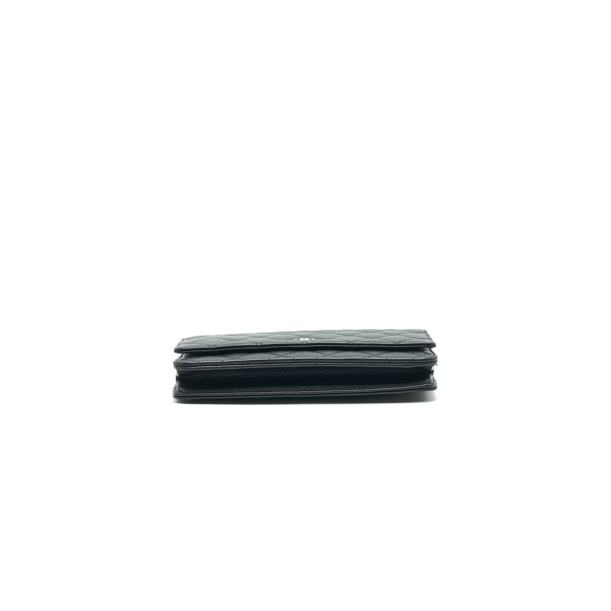 Chanel Caviar Wallet on Chain Black